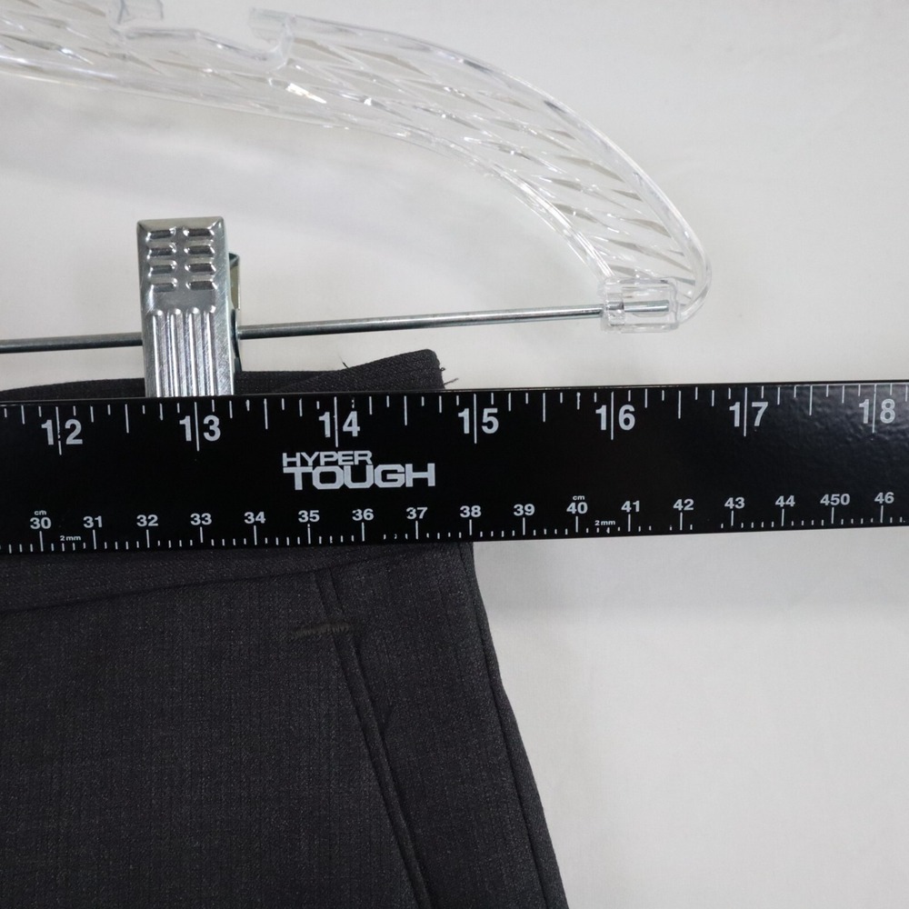 JF J Ferrar Pants Mens 30x30 Dress Slacks Suit Formal Flat Front Dark Gray - Picture 3 of 7